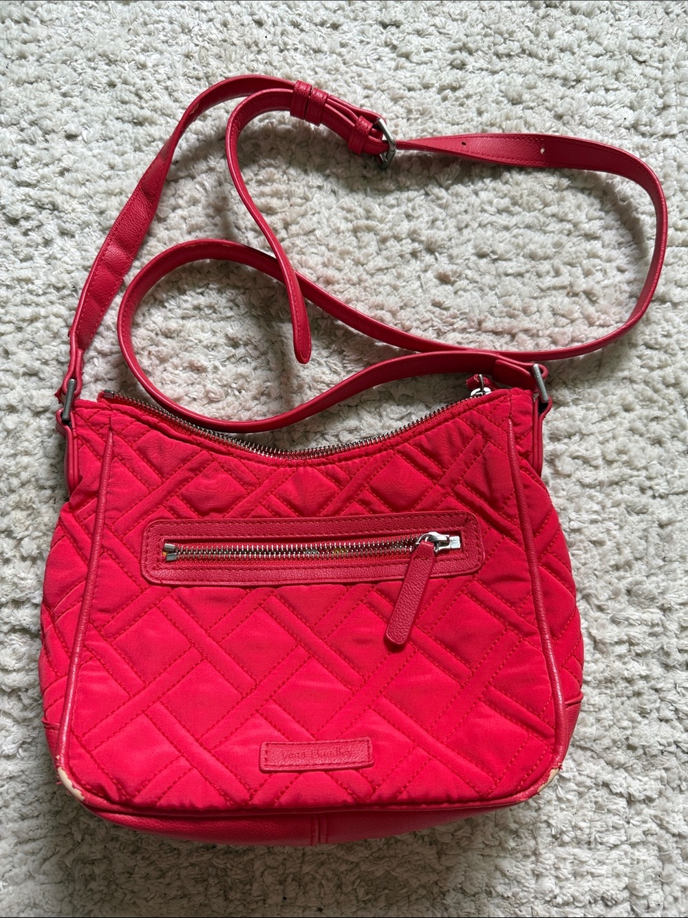 Vera Bradley Quilted Red Crossbody Shoulder Bag - Women's Convertible Strap